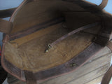 Brown Leather Tote Bag Shopper