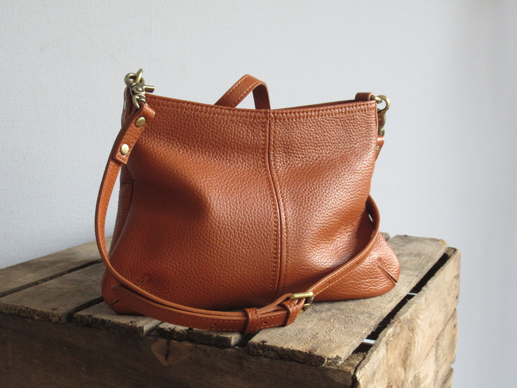 Brown Mini leather crossbody bag