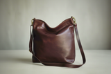 Dark Brown Leather Shoulder Bag