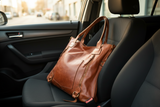 Soft Cognac Leather Tote Bag
