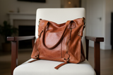 Soft Cognac Leather Tote Bag