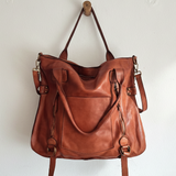 Soft Cognac Leather Tote Bag