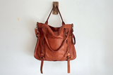 Soft Cognac Leather Tote Bag