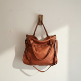 Soft Cognac Leather Tote Bag