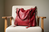 Soft Red Leather Tote