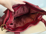 Soft Red Leather Tote