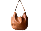Soft Leather Hobo Bag in Tan