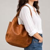 Soft Leather Hobo Bag in Tan - Fidelio Bags