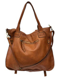Soft Cognac Leather Tote Bag