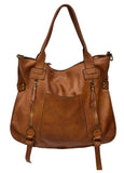Soft Cognac Leather Tote Bag