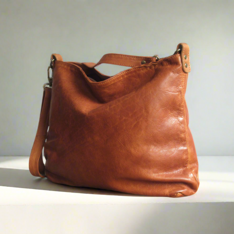 Tan Leather Crossbody Bag