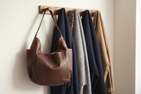 Dark Brown Leather Shoulder Bag - Fidelio Bags