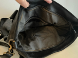 Soft Black Leather Tote Bag
