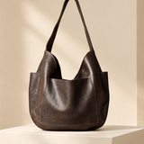 Dark Brown Leather Hobo Bag