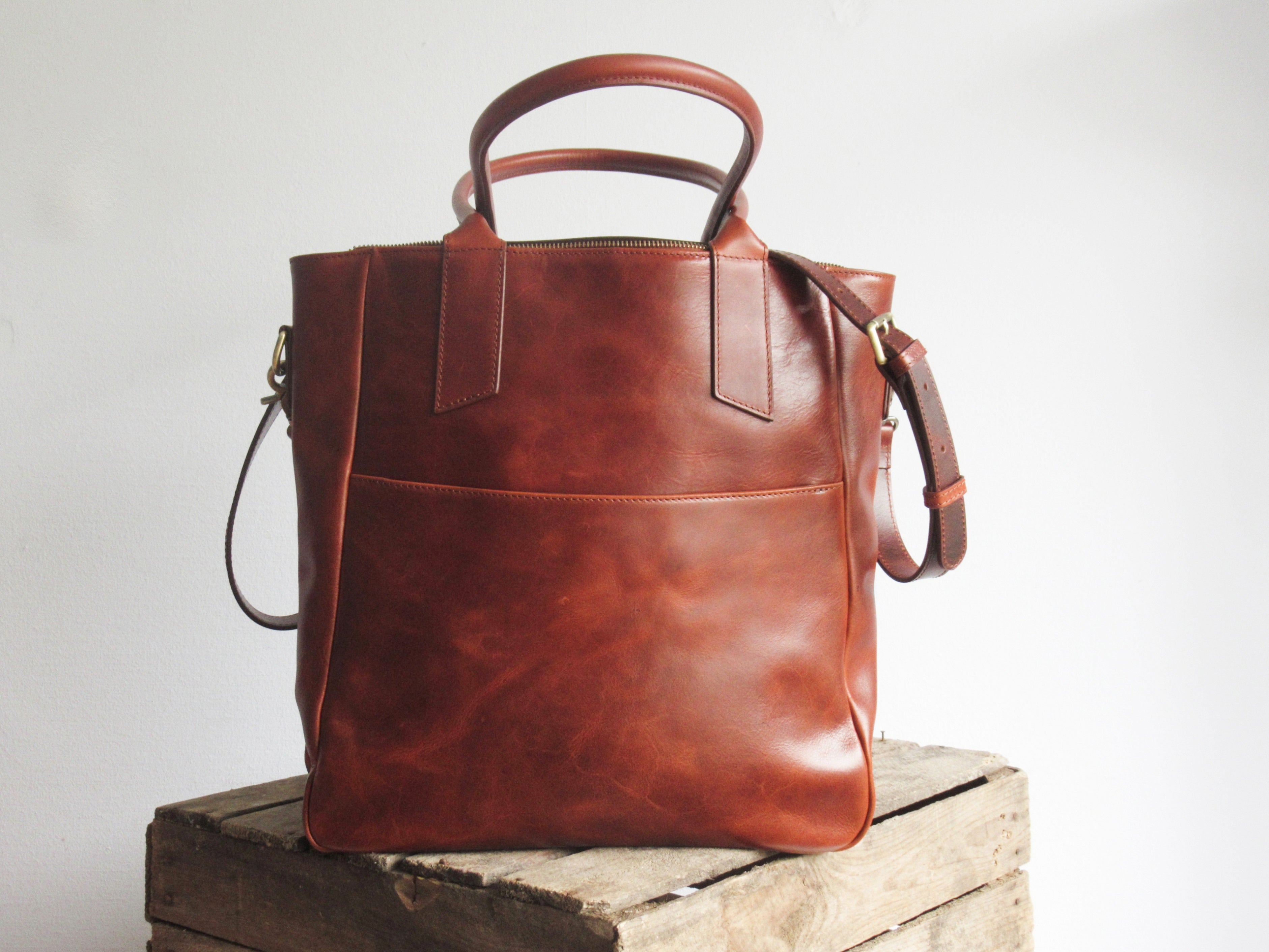 Cognac Leather Tote