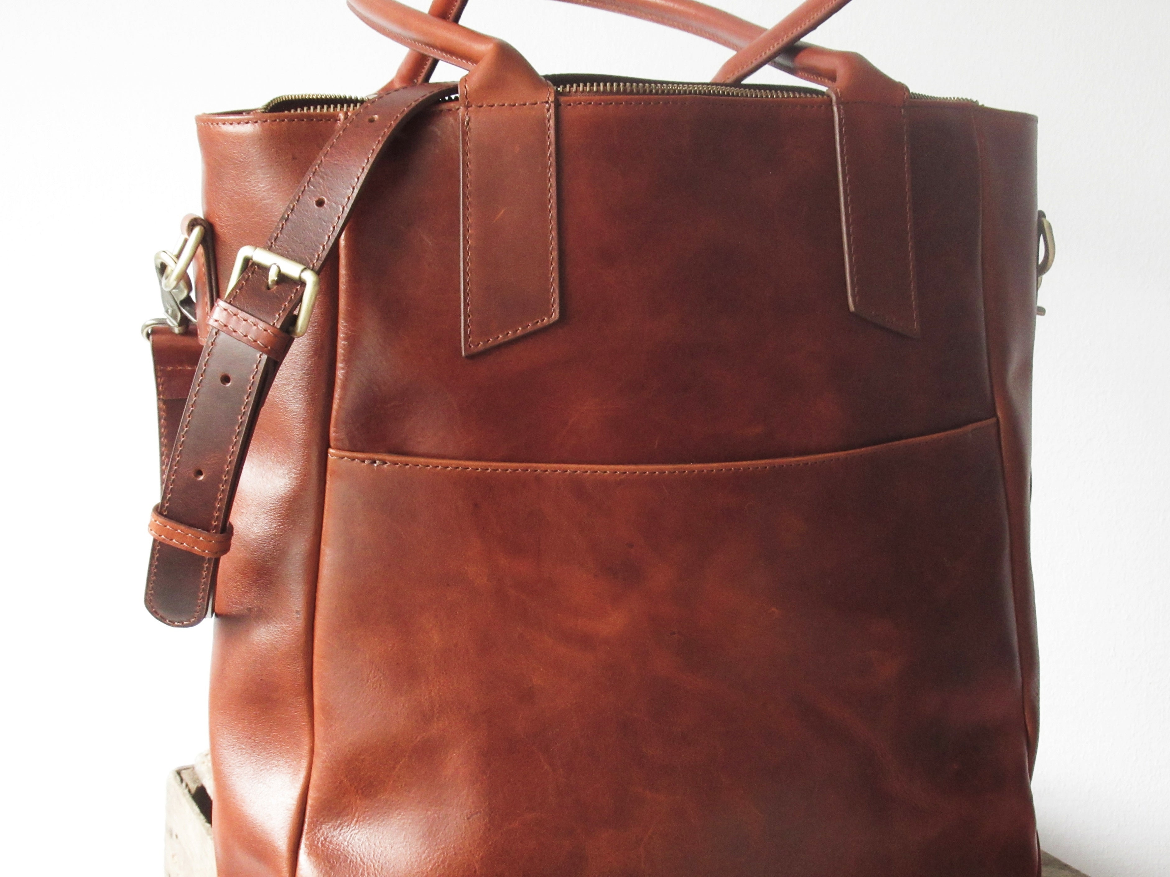 Cognac Leather Tote