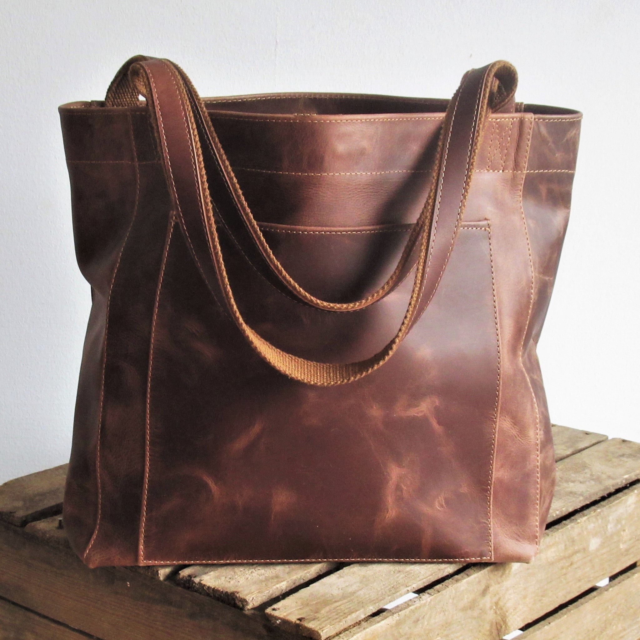 Msrp sold brown leather tote