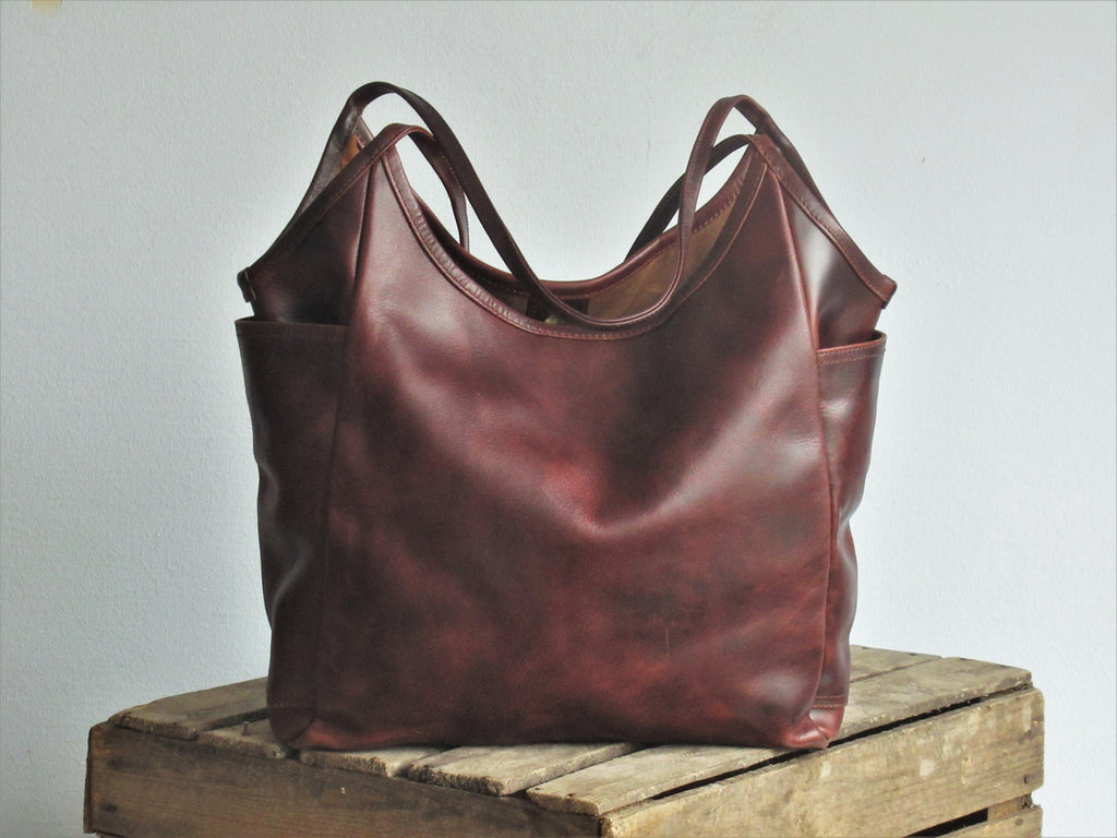 Leather shoulder sling bag