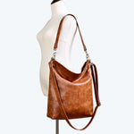 Tan Leather Hobo Bag - Fidelio Bags