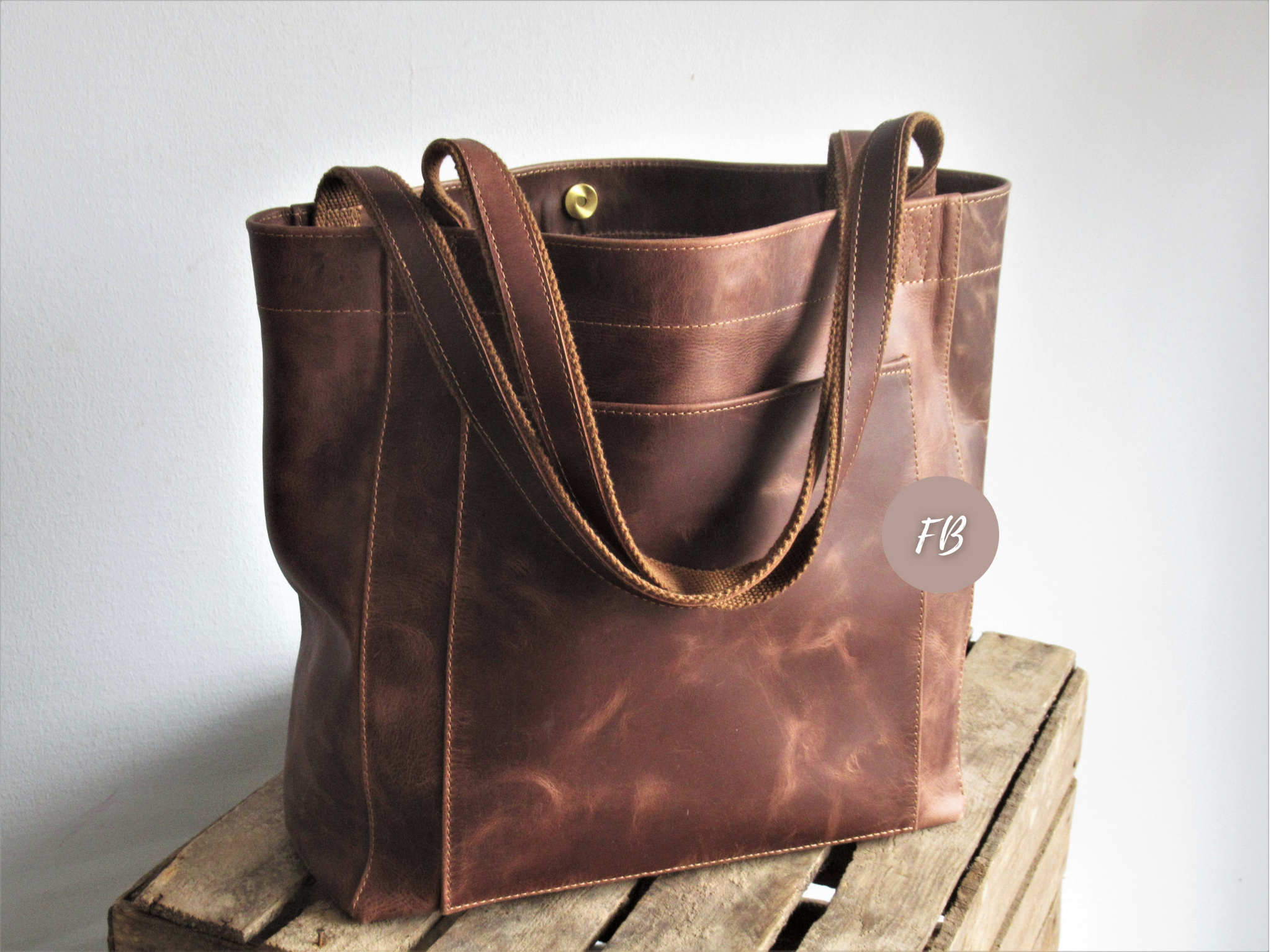 Camel Leather Sling Tote – Fidelio Bags