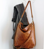 Tan Leather Hobo Bag